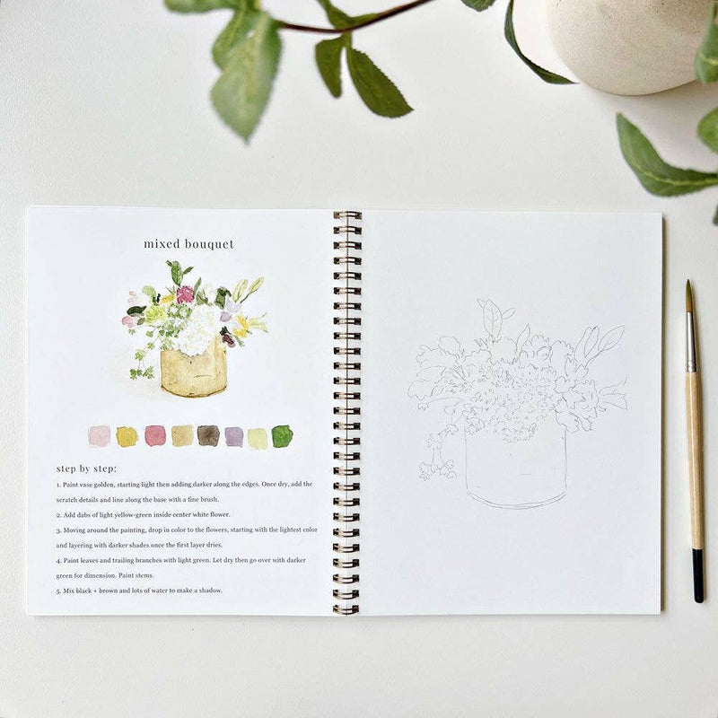 Bouquets Watercolor Workbook – Hearth & Hammer